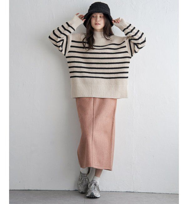 Lbc with Life「マットモール畦ニットプルオーバー」|カーディガン|