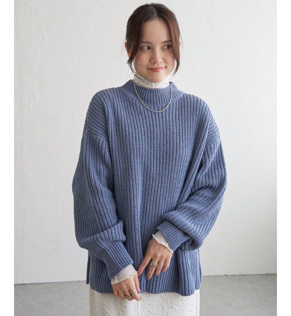 Lbc with Life「マットモール畦ニットプルオーバー」|カーディガン|