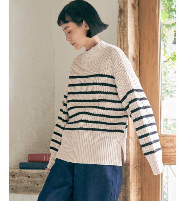 Lbc with Life「マットモール畦ニットプルオーバー」|カーディガン|