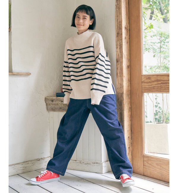 Lbc with Life「マットモール畦ニットプルオーバー」|カーディガン|