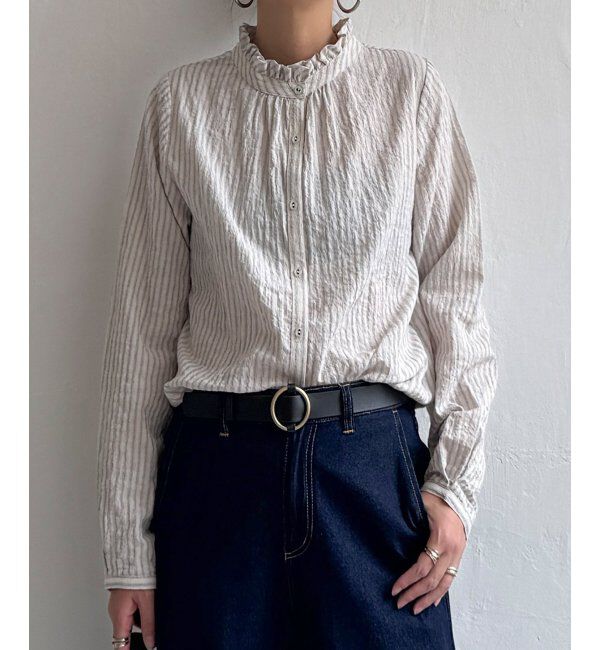 Lbc with Life「オーガニックコットン襟フリルブラウス」|シャツ・ブラウス|