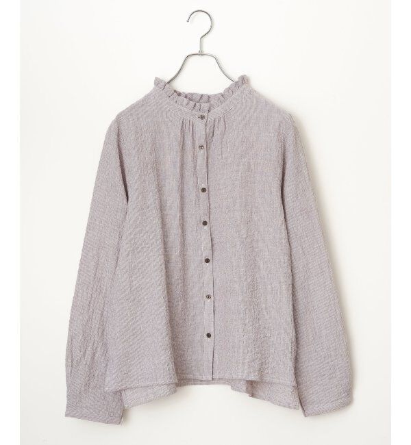 Lbc with Life「オーガニックコットン襟フリルブラウス」|シャツ・ブラウス|