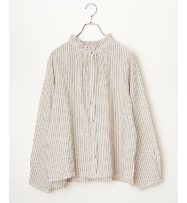 Lbc with Life「オーガニックコットン襟フリルブラウス」|シャツ・ブラウス|