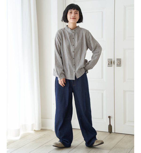 Lbc with Life「オーガニックコットン襟フリルブラウス」|シャツ・ブラウス|