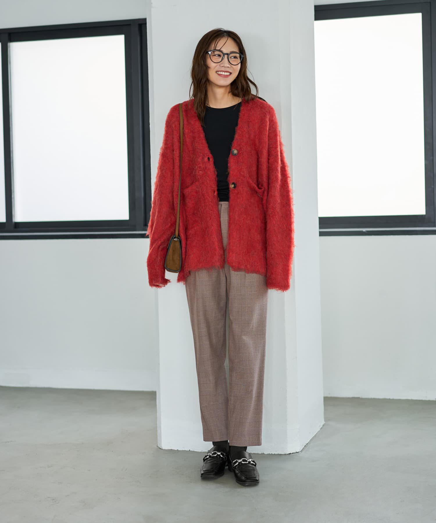 STYLE DELI「【LUXE】毛起こしブークレポケットカーディガン」|ニット・セーター|