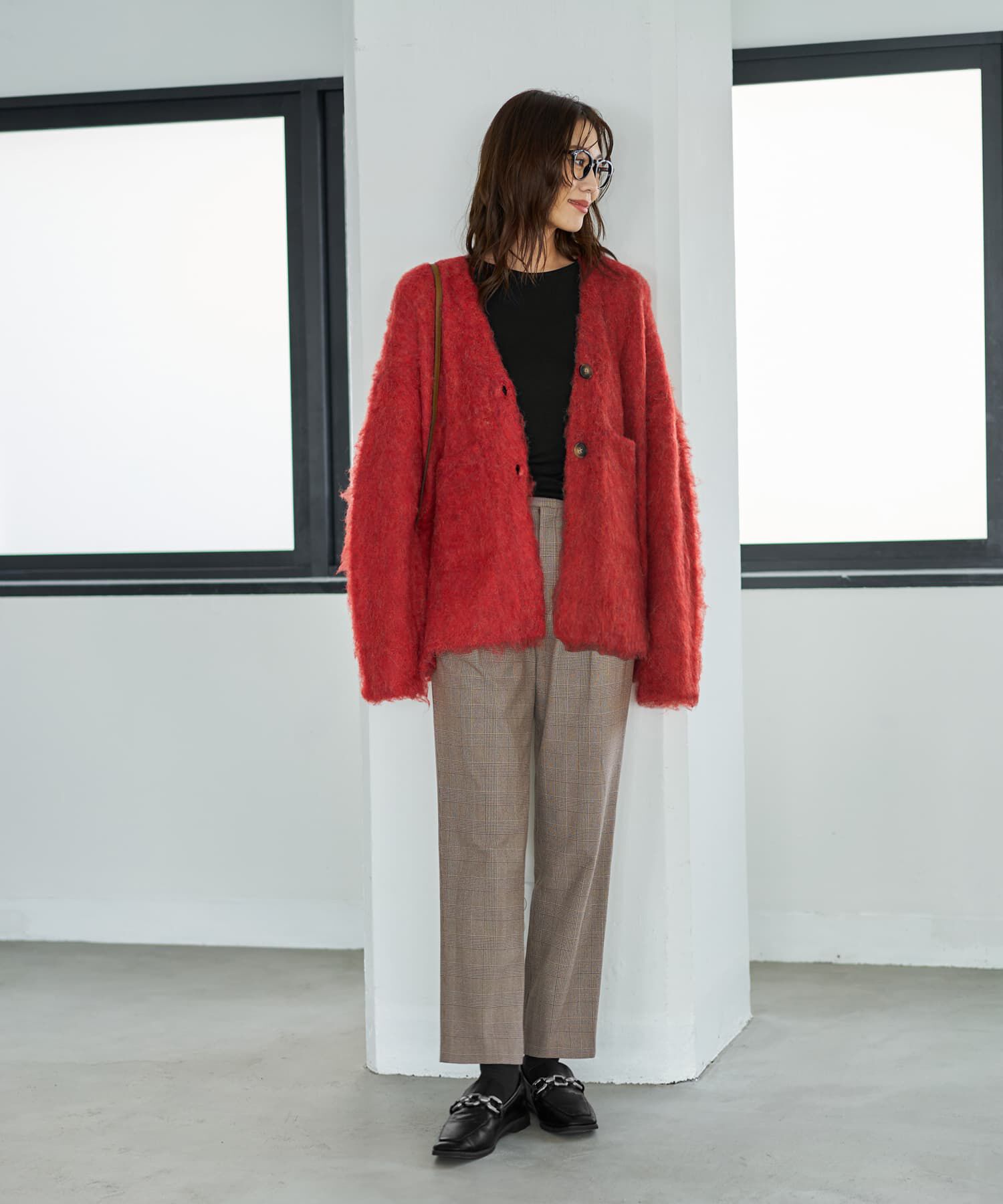 STYLE DELI「【LUXE】毛起こしブークレポケットカーディガン」|ニット・セーター|