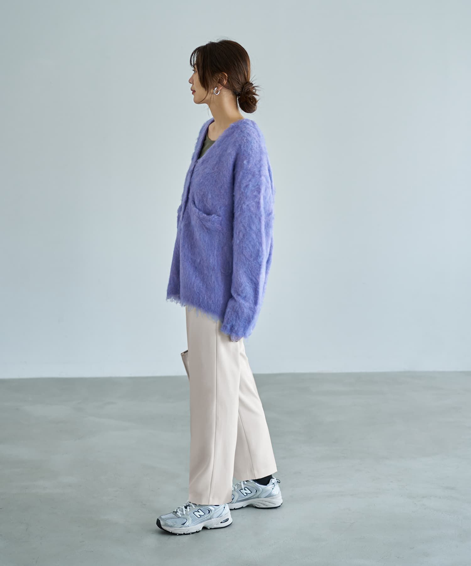 STYLE DELI「【LUXE】毛起こしブークレポケットカーディガン」|ニット・セーター|