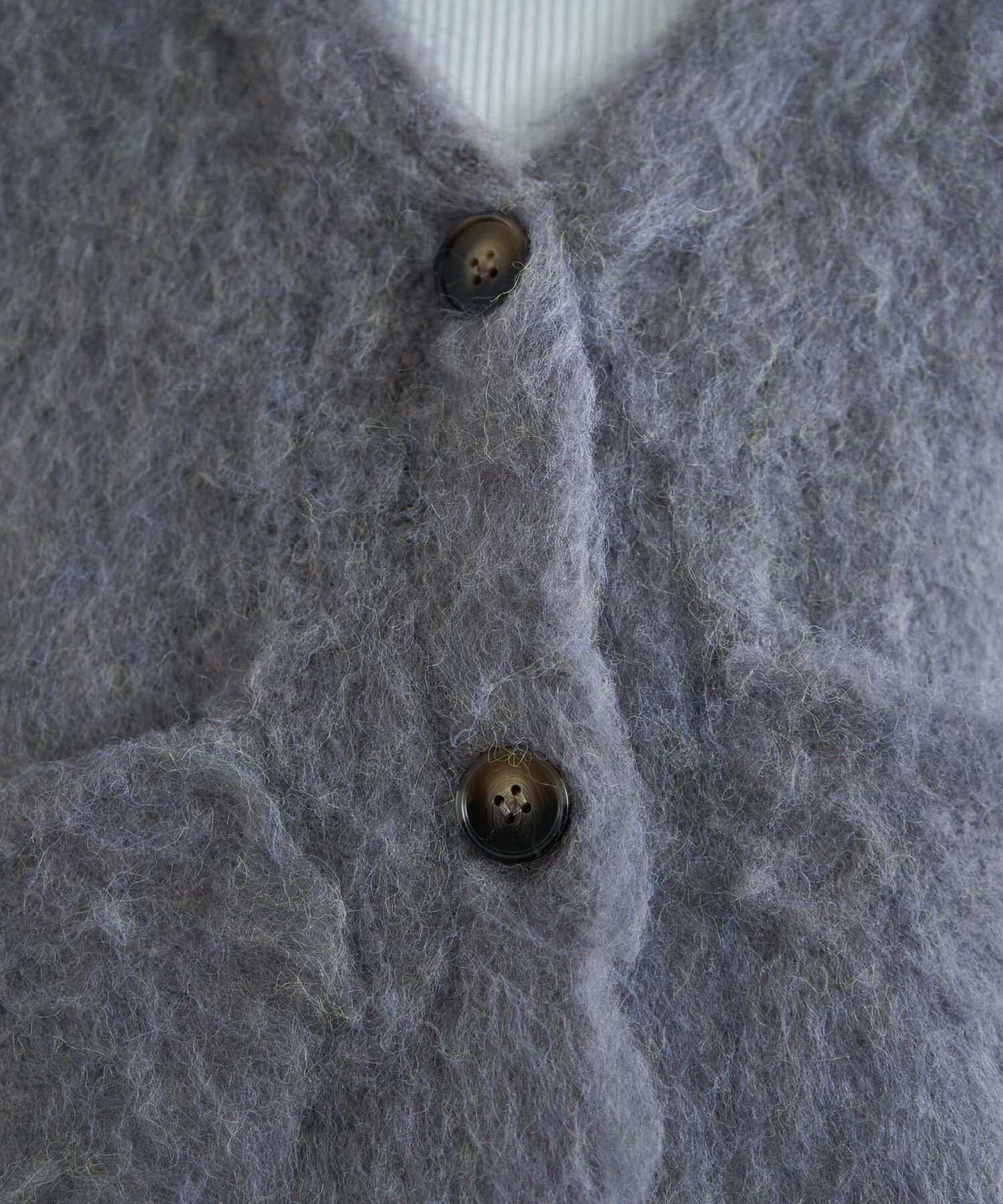 STYLE DELI「【LUXE】毛起こしブークレポケットカーディガン」|ニット・セーター|