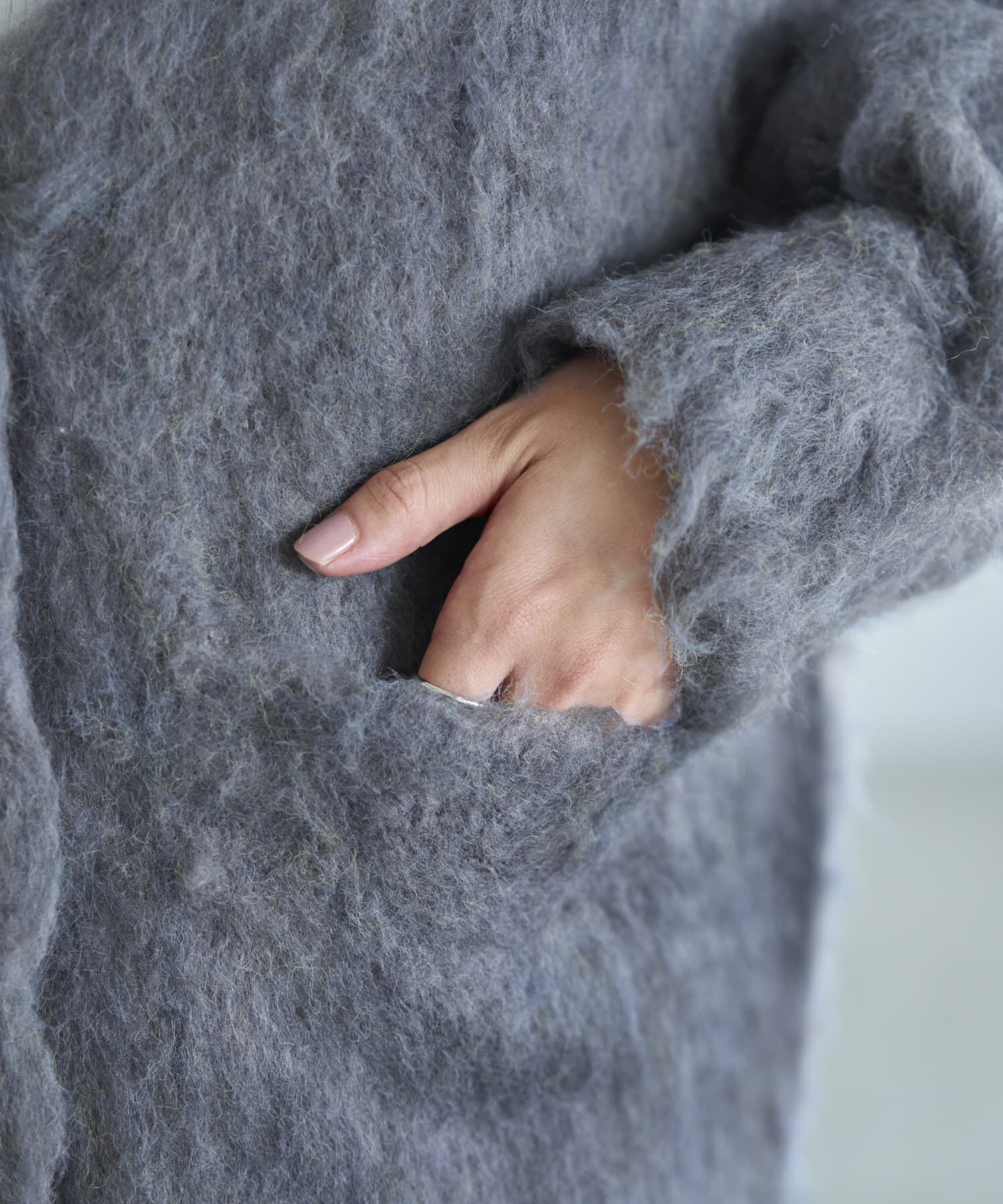 STYLE DELI「【LUXE】毛起こしブークレポケットカーディガン」|ニット・セーター|