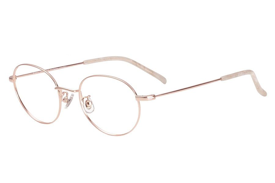  「ボストン型 メガネ｜メタルフレーム ｜ Zoff CLASSIC｜レンズ交換券付き ピンク ゴールド ブラウン」|メガネ|ピンク