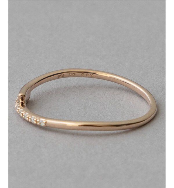 ete「[レイヤード] K10YG ダイヤモンド リング」|リング|