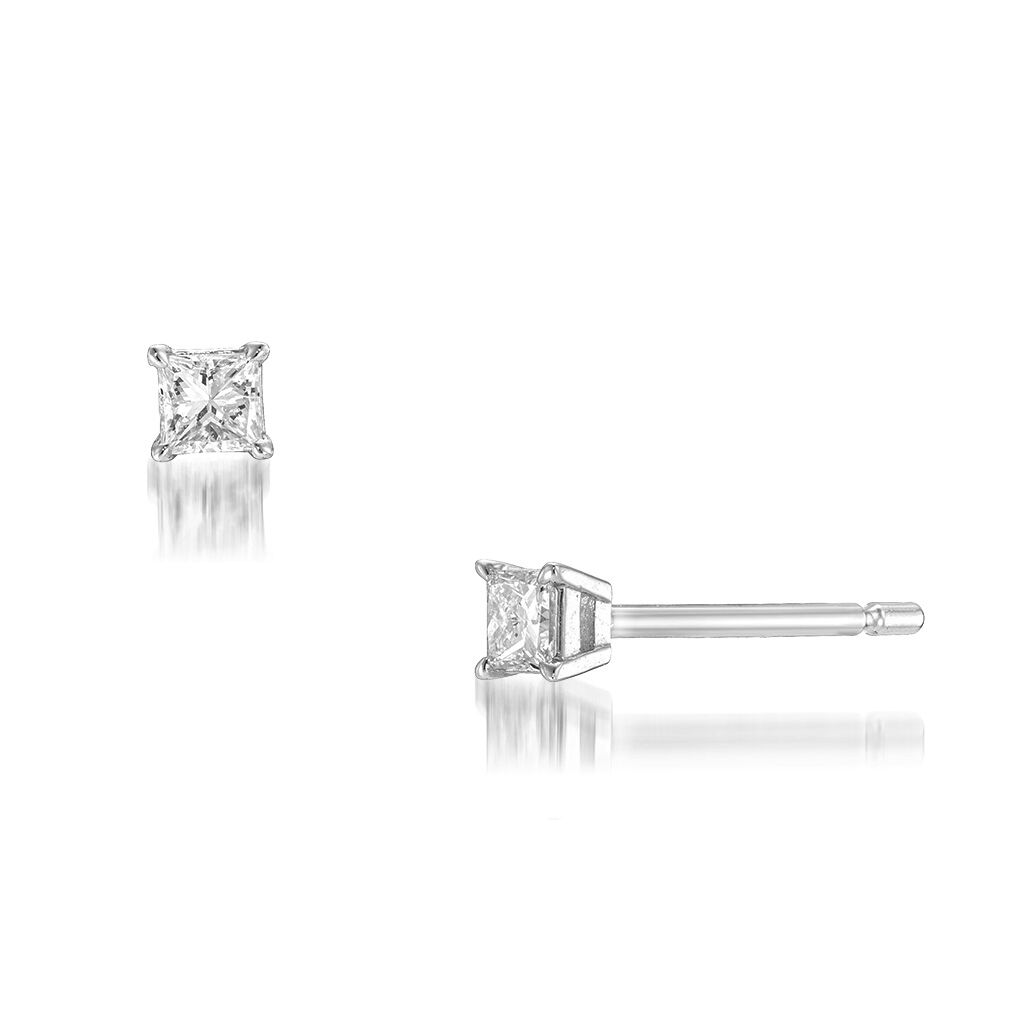 STAR JEWELRY「PRINCESS CUT DIAMONDS」|ピアス|プラチナ