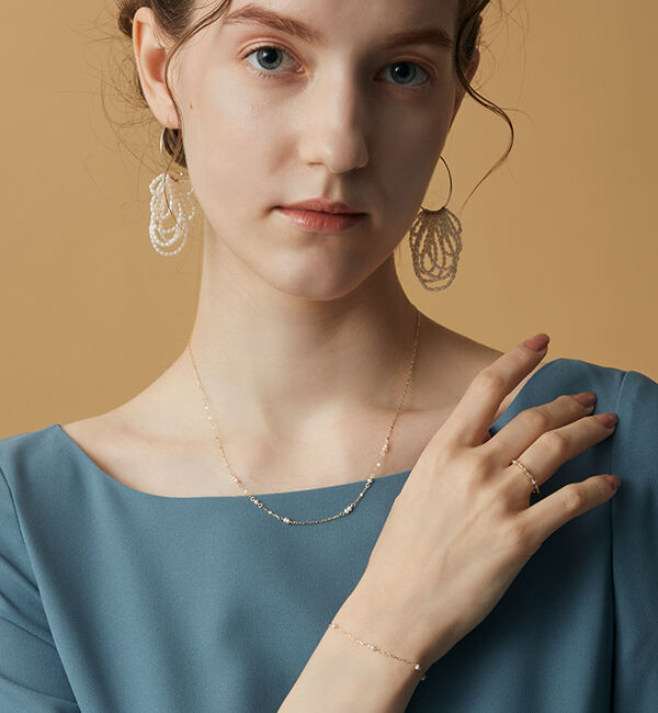 agete「K10パールブレスレット」|ブレスレット・バングル|