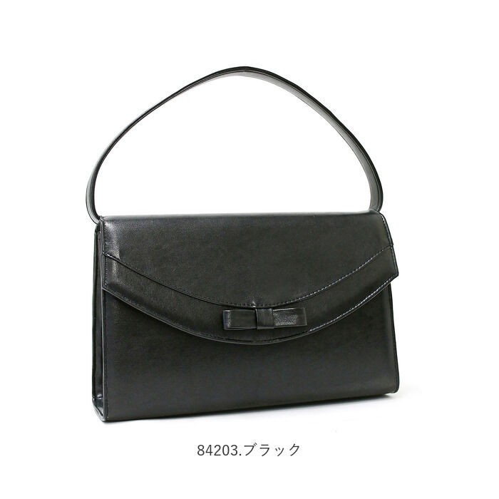 BACKYARD FAMILY「フォーマルバッグ 黒 通販 ローヤル 合皮 冠婚葬祭 ハンドバッグ ブラック 鞄 カバン 上品」|ハンドバッグ|