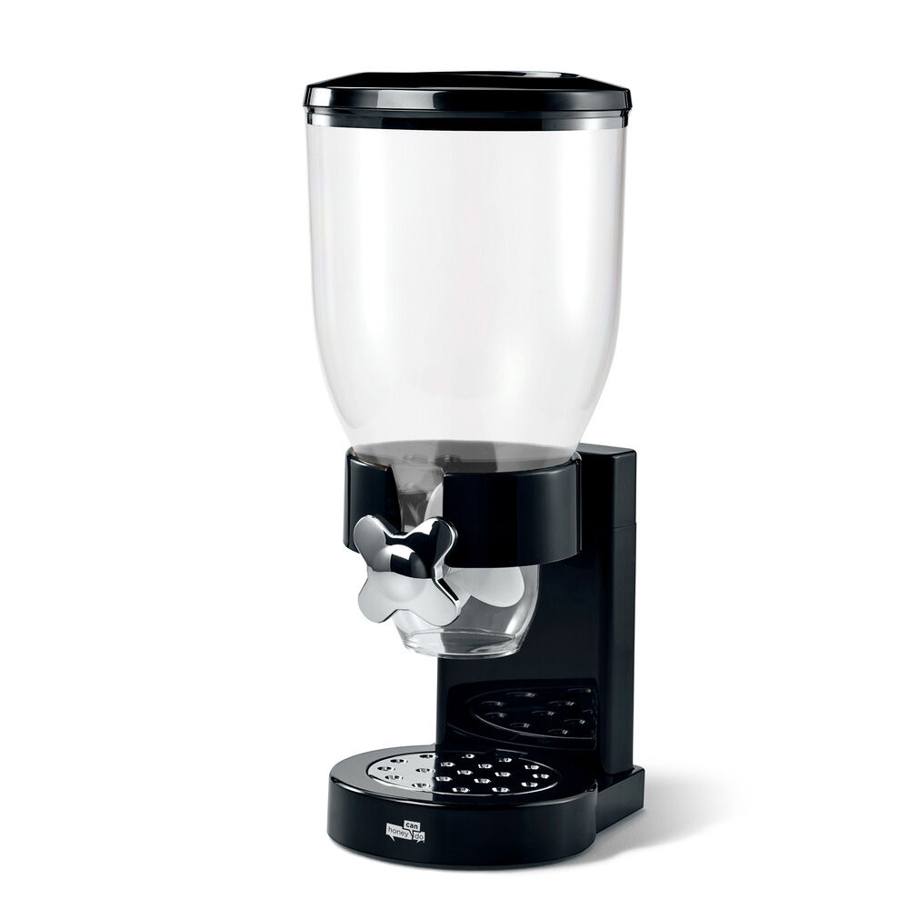 BACKYARD FAMILY「ストッカー 収納 通販 フードディスペンサー フードストッカー 犬 猫 ドッグフード入れ 簡単操作」|食器・キッチングッズ|ブラック1