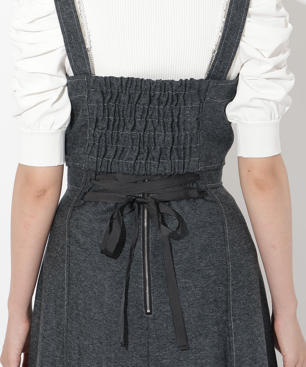 アンドクチュール「ヘリンボーンツイードキャミセットアップ」|ワンピース|