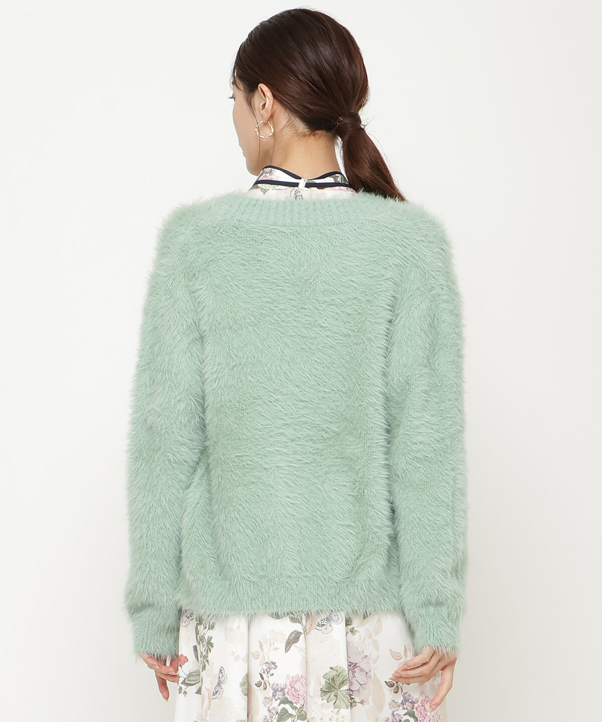 アンドクチュール「シャギーロングカーデ」|カーディガン|