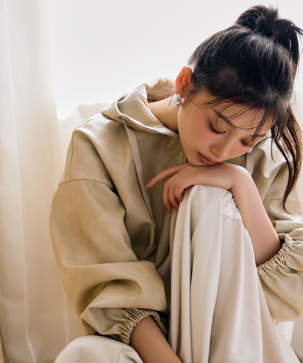 アンドクチュール「フェイクレザーブルゾン」|ブルゾン・スタジャン|