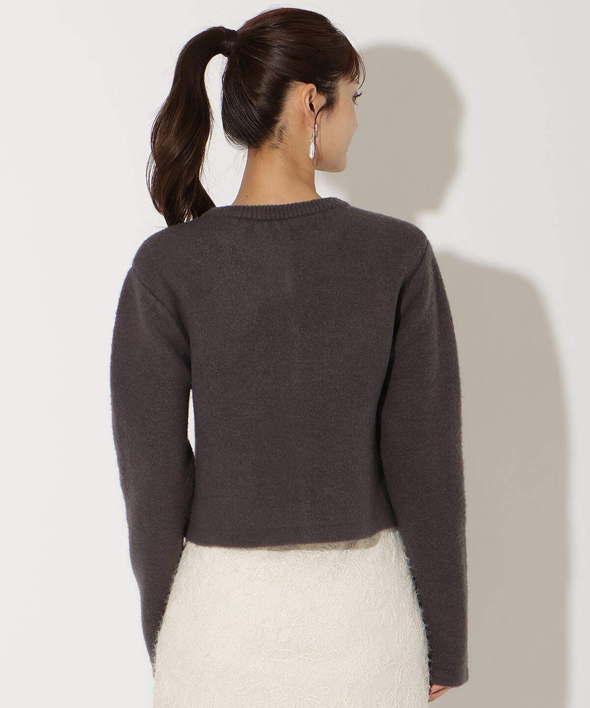 アンドクチュール「ビジュー付きニットカーディガン」|カーディガン|