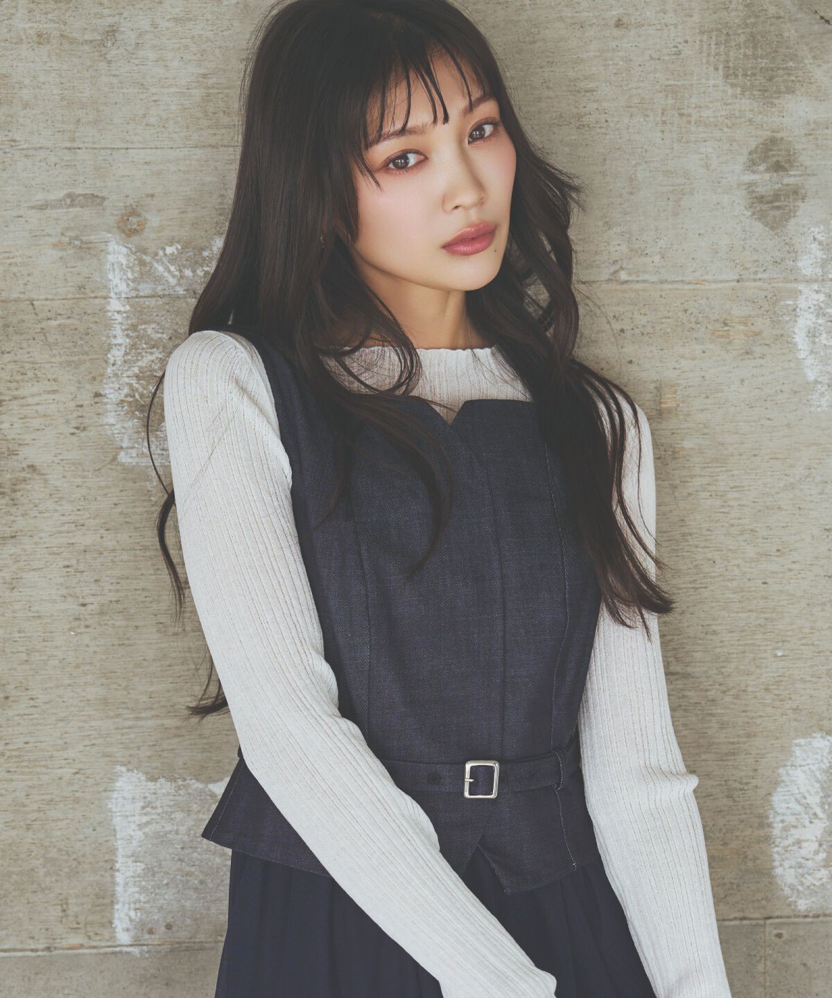 アンドクチュール「異素材ドッキングチュールワンピース」|ワンピース|