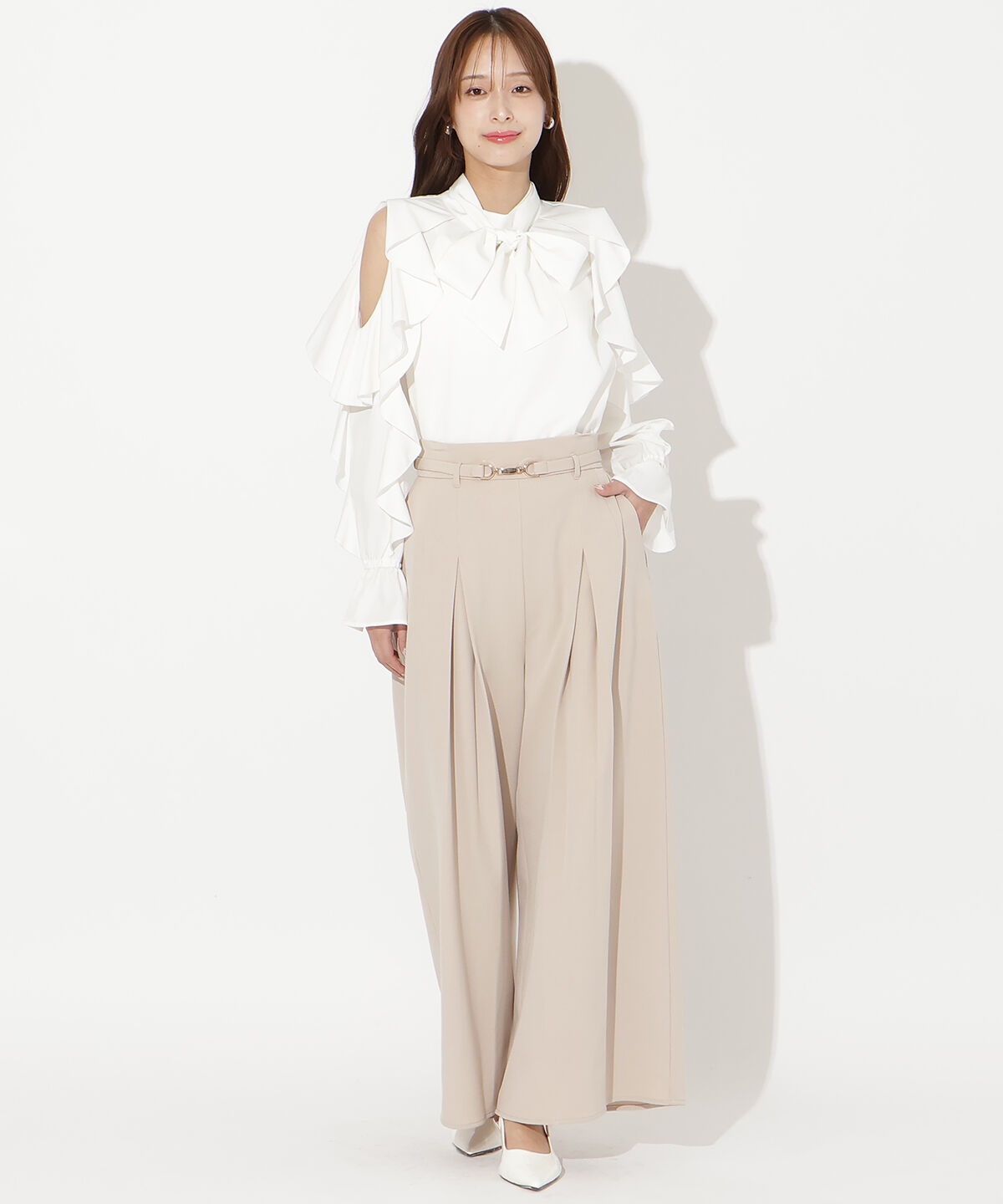 アンドクチュール「フリルボウタイブラウス」|シャツ・ブラウス|