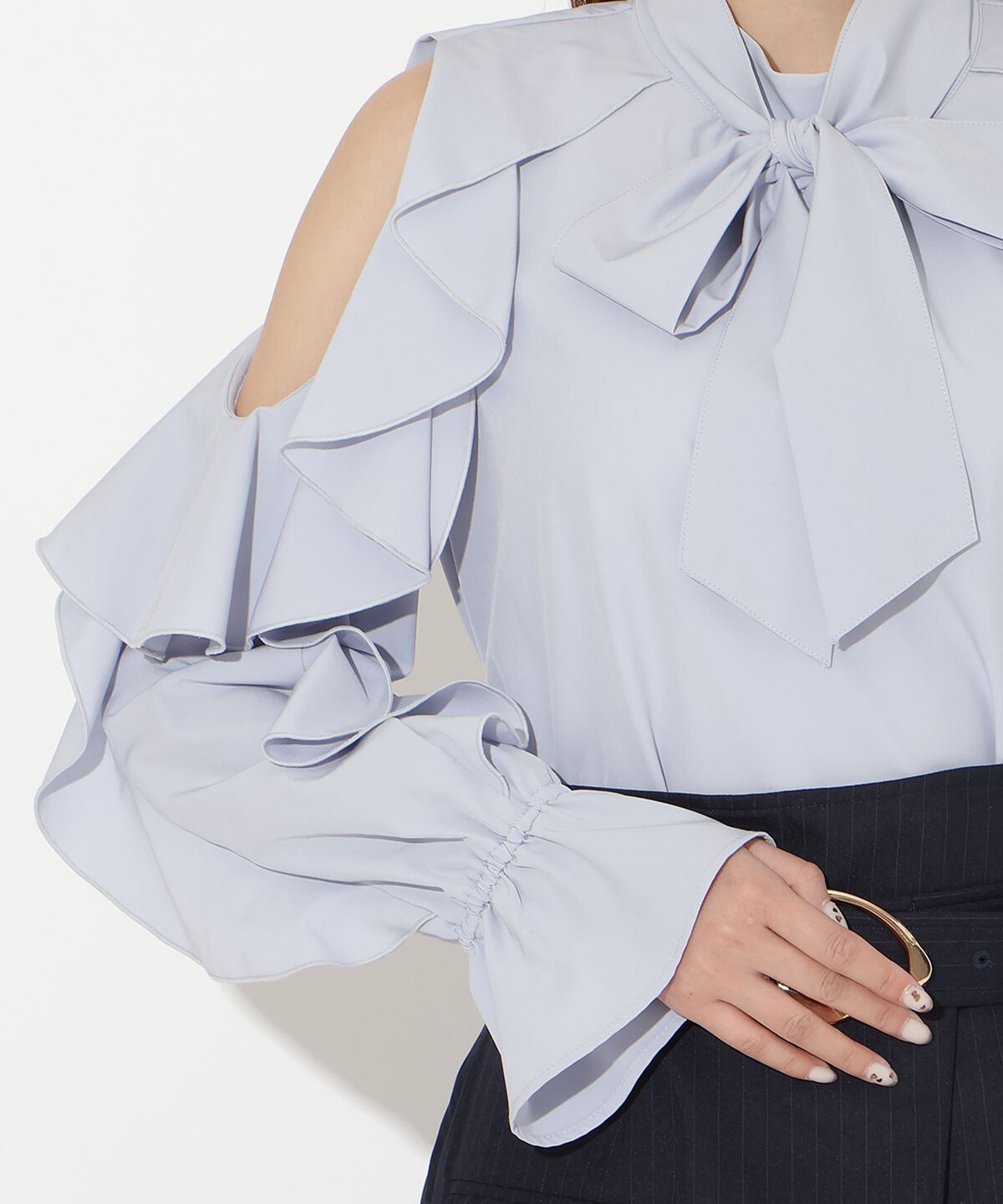 アンドクチュール「フリルボウタイブラウス」|シャツ・ブラウス|