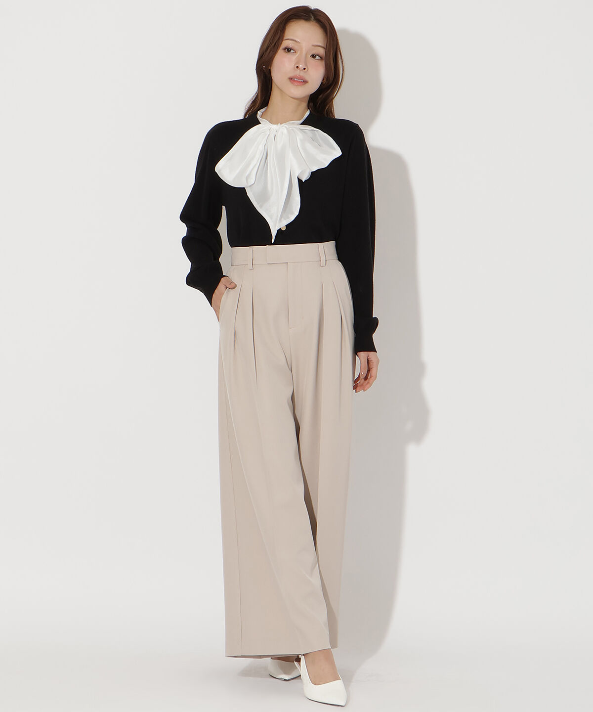 アンドクチュール「タックワイドパンツ」|その他|