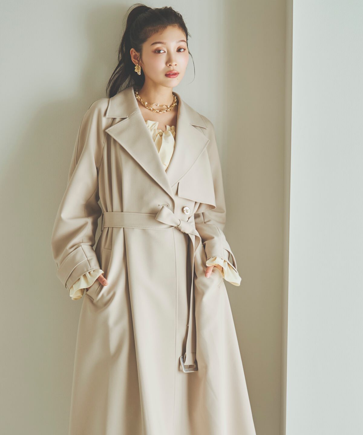 アンドクチュール「フラップ付きロングコート」|その他|