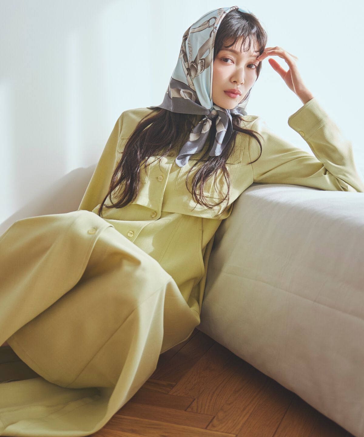 アンドクチュール「サファリシャツワンピース」|ワンピース|グリーン