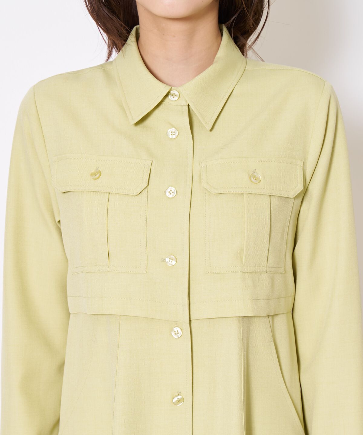 アンドクチュール「サファリシャツワンピース」|ワンピース|