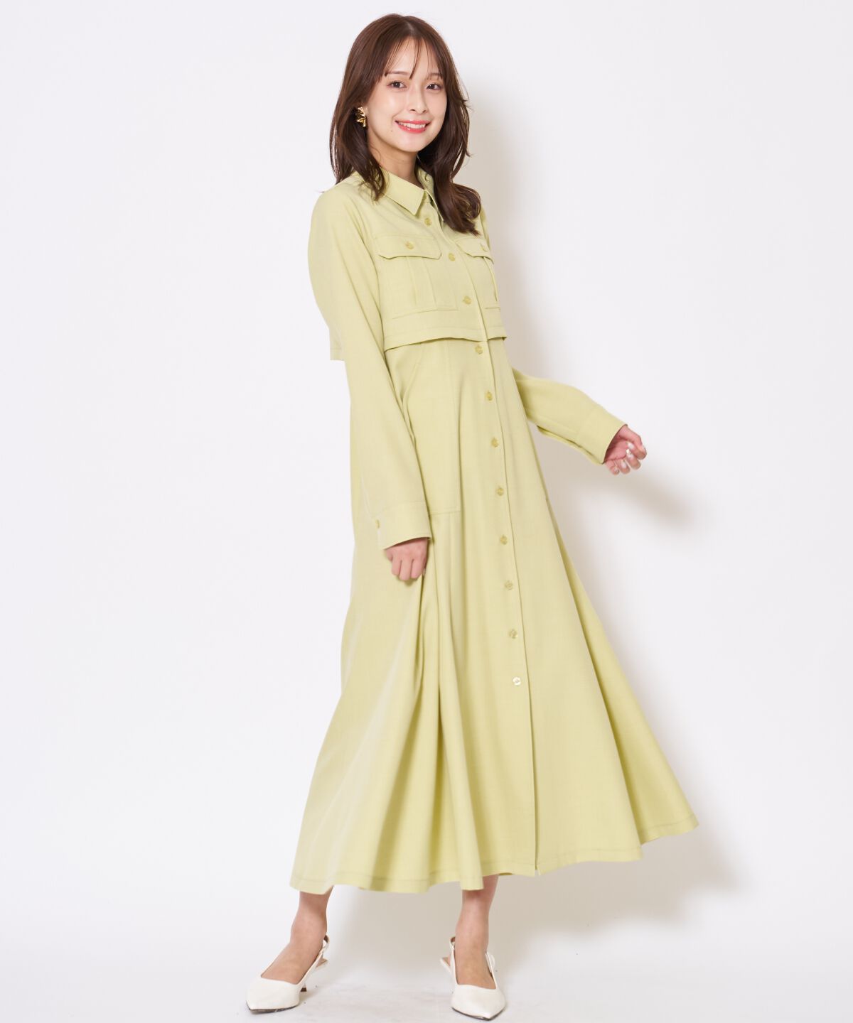 アンドクチュール「サファリシャツワンピース」|ワンピース|