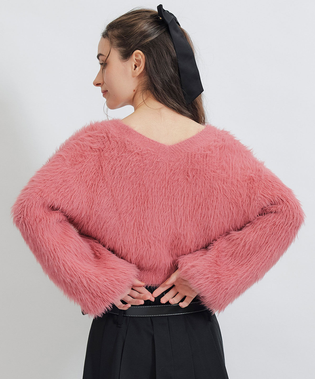 REDYAZEL「コンパクトシャギーニットカーディガン」|カーディガン|