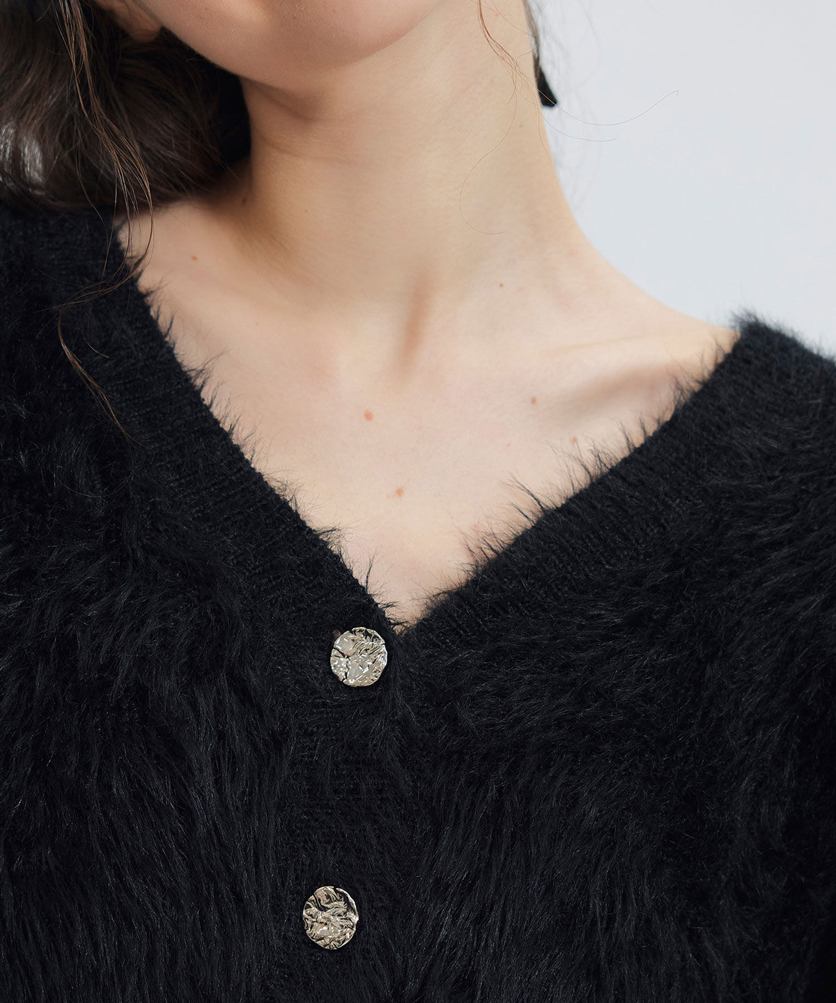 REDYAZEL「コンパクトシャギーニットカーディガン」|カーディガン|