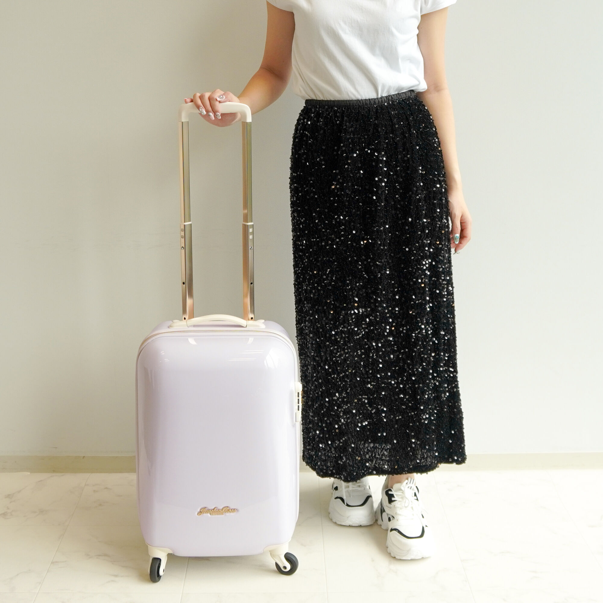 Jewelna Rose「トロトゥール　キャンディポケット　スーツケース　機内持ち込み　34リットル　1-2泊におすすめ　39871」|キャリーケース|パープル