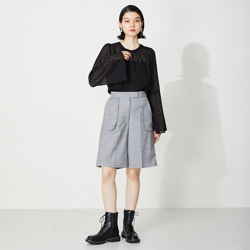 ORiental TRaffic「スクエアトゥレースアップブーツ/31413」|ショートブーツ|