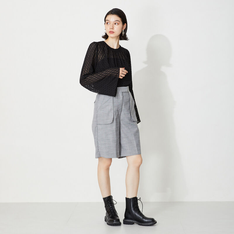 ORiental TRaffic「スクエアトゥレースアップブーツ/31413」|ショートブーツ|