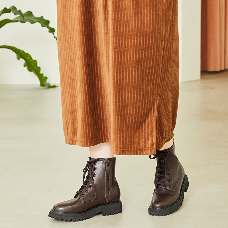 WA Oriental TRaffic「タンクソールレースアップブーツ/32402」|ショートブーツ|BROWN