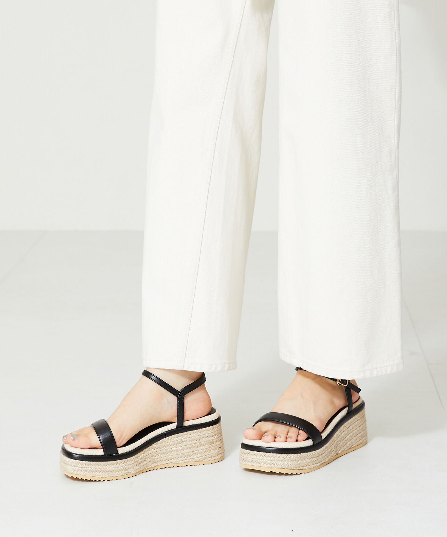 ORiental TRaffic「【アウトレット価格】厚底ジュートソールサンダル/41224 厚底 サンダル 人気 トレンド 売れてる」|サンダル|