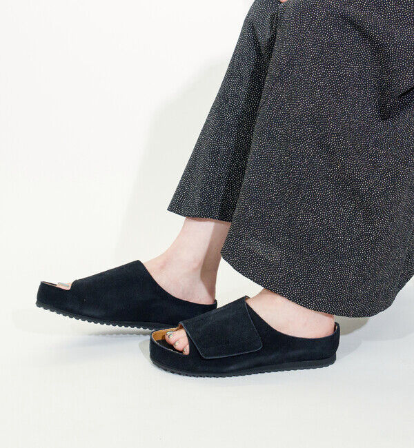 BENEXY「【ベネクシー】180 リラックス/ブラック ベロアレザー/サンダル メンズ レディース」|サンダル|