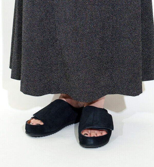 BENEXY「【ベネクシー】180 リラックス/ブラック ベロアレザー/サンダル メンズ レディース」|サンダル|