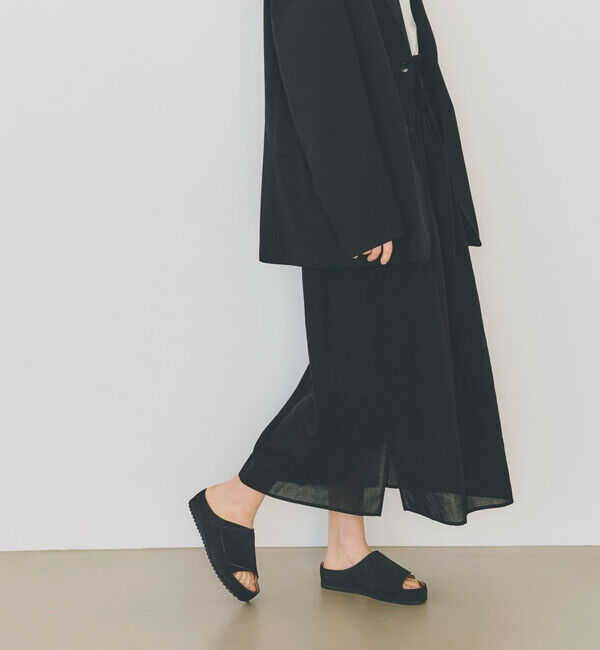 BENEXY「【ベネクシー】180 リラックス/ブラック ベロアレザー/サンダル メンズ レディース」|サンダル|