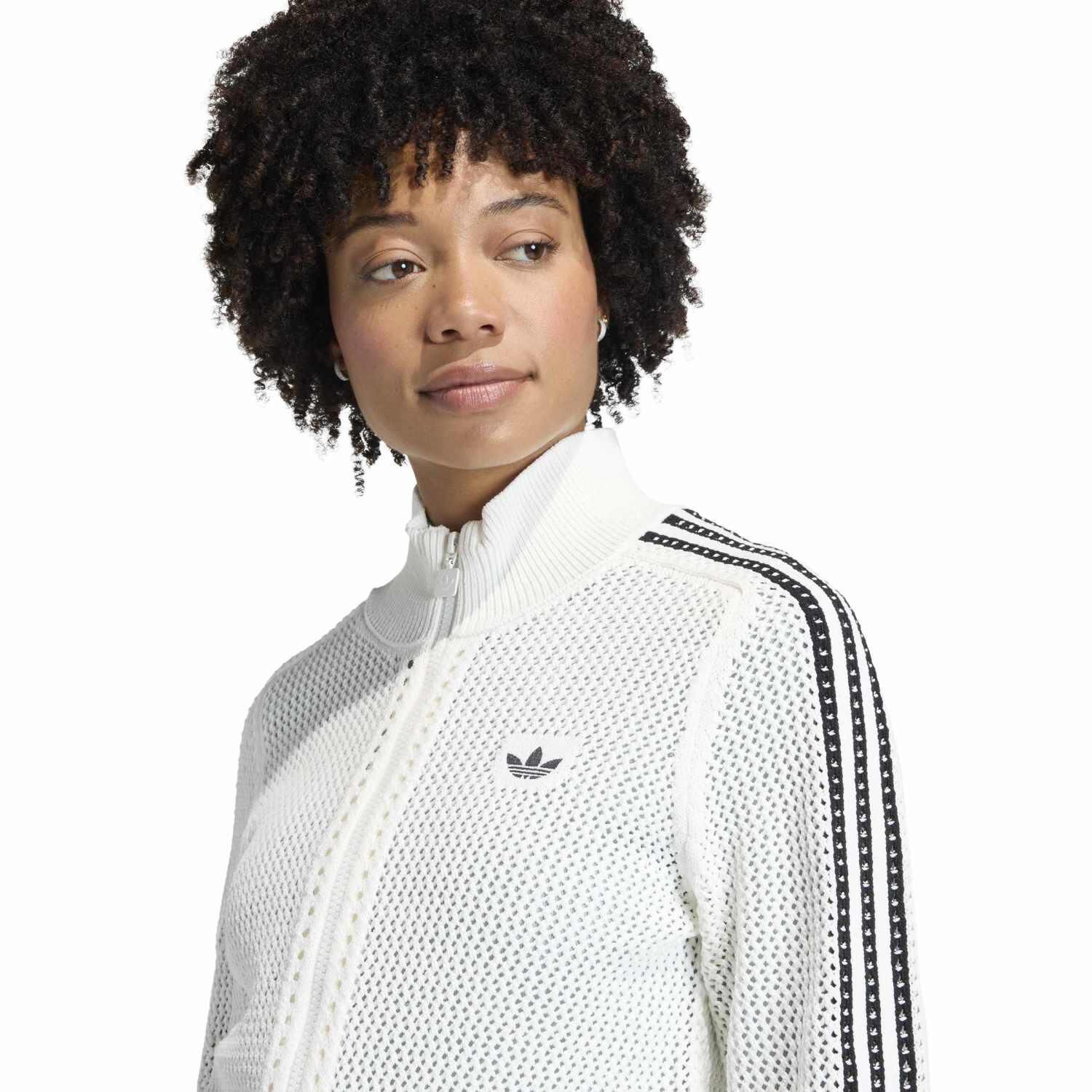 adidas「【ADIDAS ｳｪｱ】W KNIT CROCHET FBIRD TT」|ポロシャツ|