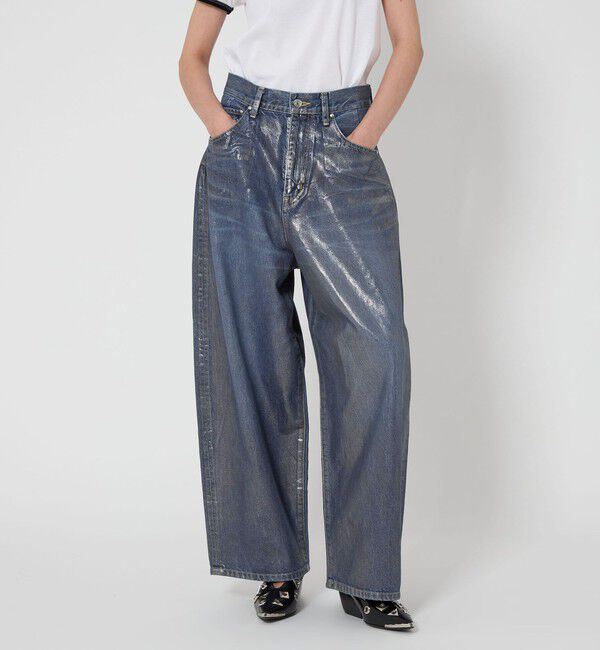 ＜ASTRAET＞コーティング BIG バルーンデニムパンツ UNISEX