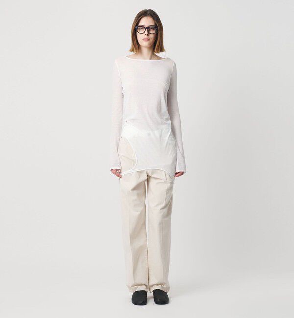 AEWEN MATOPH「＜AEWEN MATOPH＞イレギュラーレイヤード ロングスリーブカットソー ‐2WAY‐」|Tシャツ・カットソー|