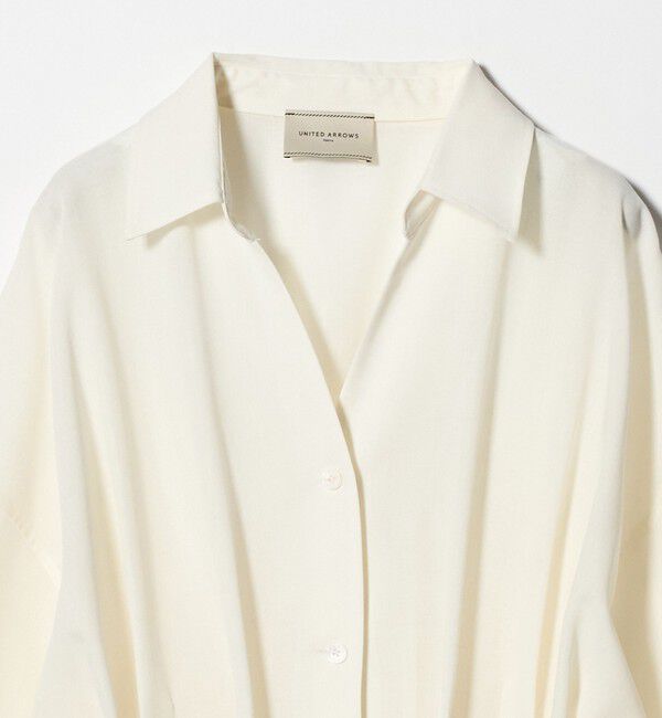 UNITED ARROWS「レースコンビ スキッパー ブラウス」|シャツ・ブラウス|