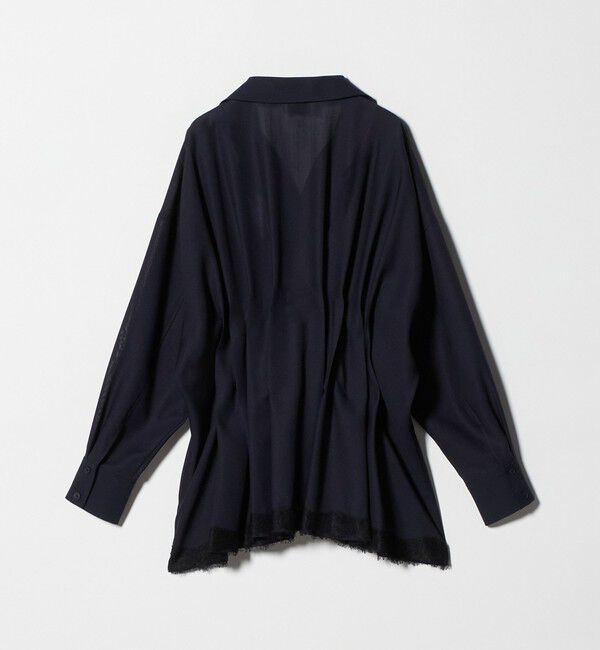 UNITED ARROWS「レースコンビ スキッパー ブラウス」|シャツ・ブラウス|