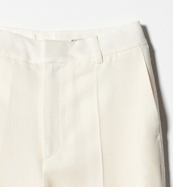 UNITED ARROWS「レース コンビ ストレートパンツ」|スラックス|