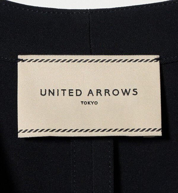 UNITED ARROWS「FEEL CLEAN Vノーカラー ジャケット ‐防しわ ストレッチ UVカット‐」|ノーカラージャケット|