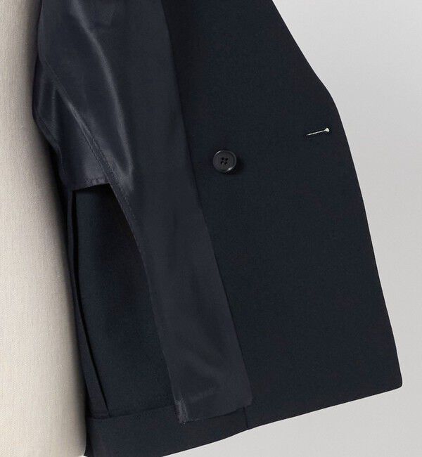 UNITED ARROWS green label relaxing「A+ ポリエステル シャークスキン ダブルブレスト 4B スタンダード セットアップ ジャケット -ウォッシャブ」|テーラードジャケット|