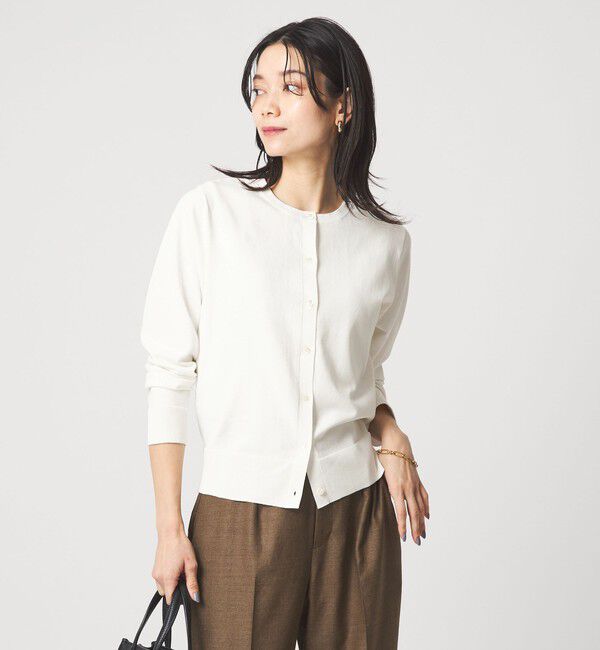 UNITED ARROWS green label relaxing「HIYOKE クルーネック ニット カーディガン マシンウォッシャブル 接触冷感 UVカット 遮熱」|カーディガン|